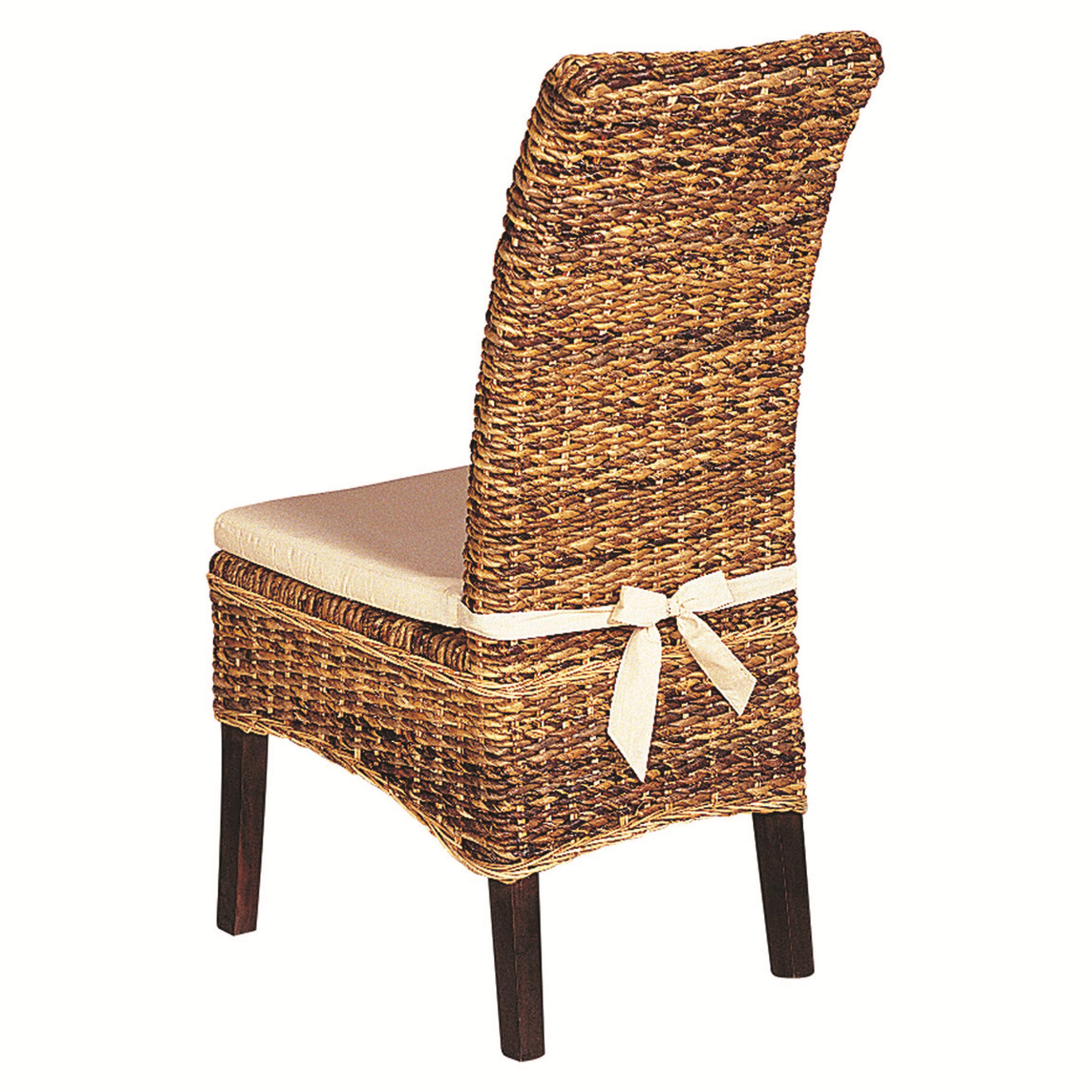 Wicker dining discount chairs with cushion